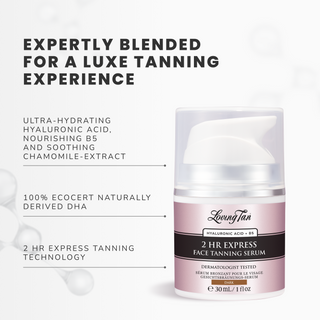 2 HR Express Face Tanning Serum Dark